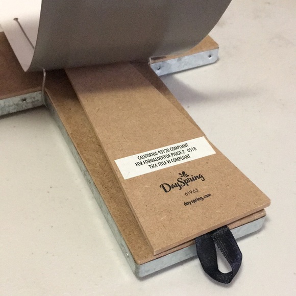 Wooden galvanized standing or wall cross “amazing grace how sweet the sound” NEW - Picture 11 of 17